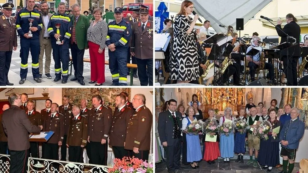 Feuerwehrbewerb und -konzert, Auftritt der Big Band in Zeltweg und Chorkonzert in Scheifling-St. Lorenzen