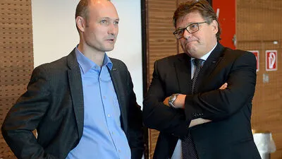 Gewerkschafter Rudolf Wagner und Rainer Wimmer