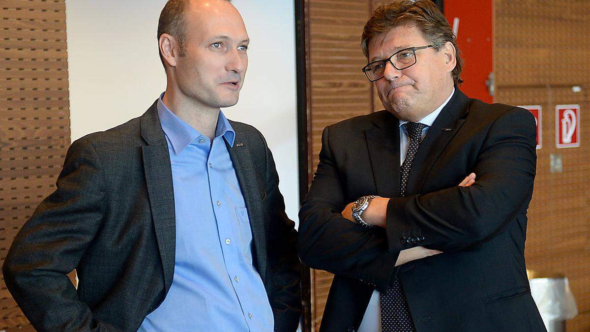 Gewerkschafter Rudolf Wagner und Rainer Wimmer