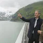 Gipfelgespräch unterm Großglockner, auf dem oberen Staudamm in Kaprun: Minister Hartwig Löger und Verbund-Chef Wolfgang Anzengruber 