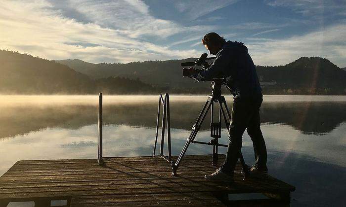 TV-Regisseur Peter Seifert bei den Dreharbeiten am Längsee 