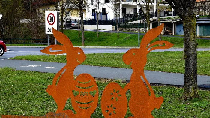 Auf dem Hauptplatz und in der Fußgängerzone in Hartberg konnte man sich auf Ostern einstimmen.