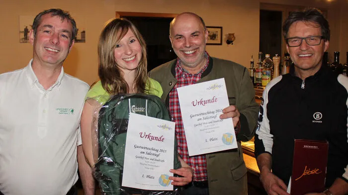 Günter Bardel, Tanja Uhl (Stadtcafé Voitsberg), Manfred Prettenhalter (Zur alten Post) und Franz Jechart