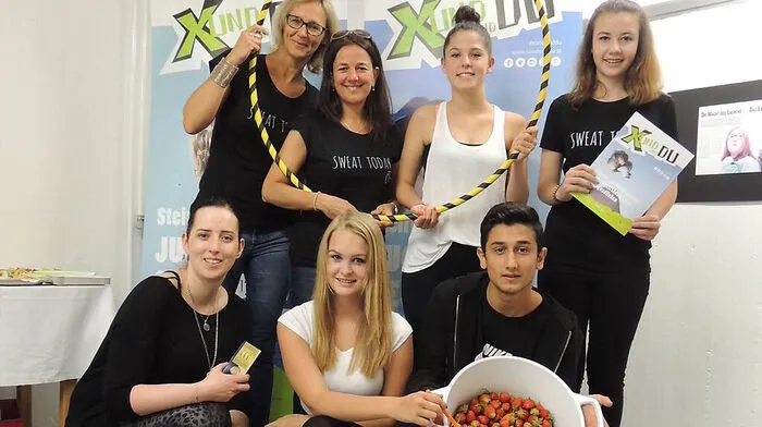 Ursula Theißl (Logo) und Daniela Köck (beteiligung.st.) mit Jasmin Lamprecht, Theresa Zaruba, Bettina Mackowski, Julia Schweinzer und Kubilay Yildirim