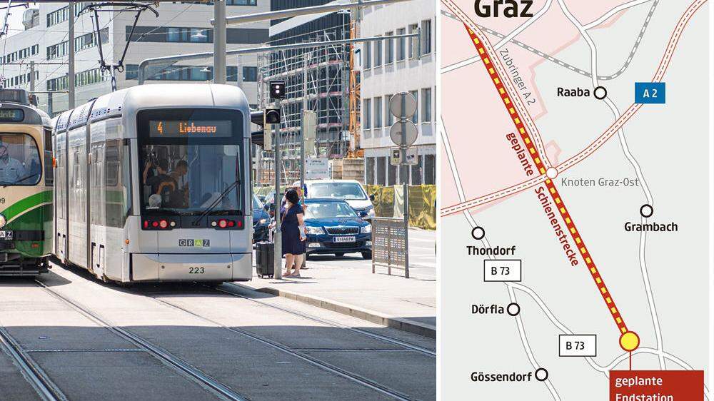 Mit der Straßenbahn nach Hausmannstätten und Fernitz - das wäre der Wunsch der GU-Süd-Bürgermeister