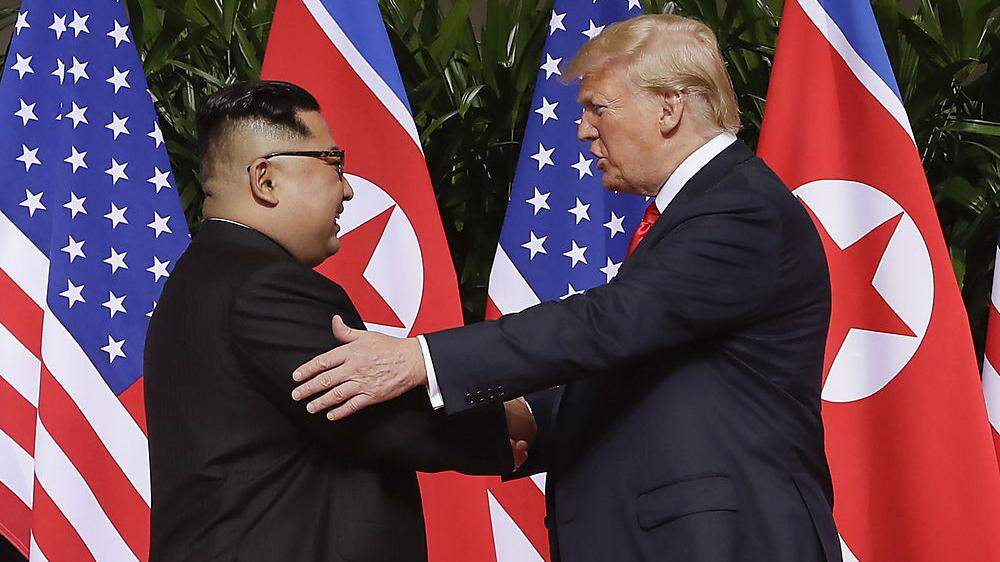 Kim Jong Un und Donald Trump bei ihrem Treffen im Juni 2018