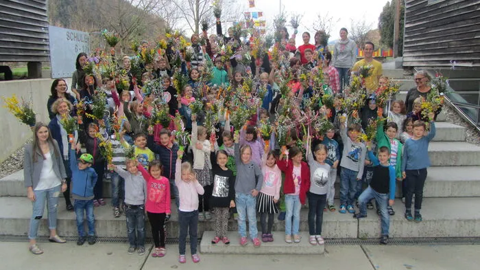 Palmkatzerl-Werkstatt der Volksschule St. Michael.