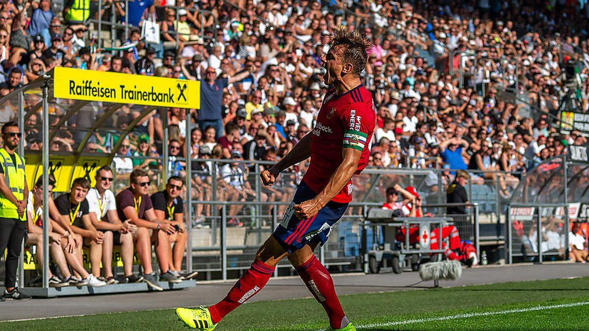 Stefan Schwab gelang in Graz der Siegestreffer für Rapid