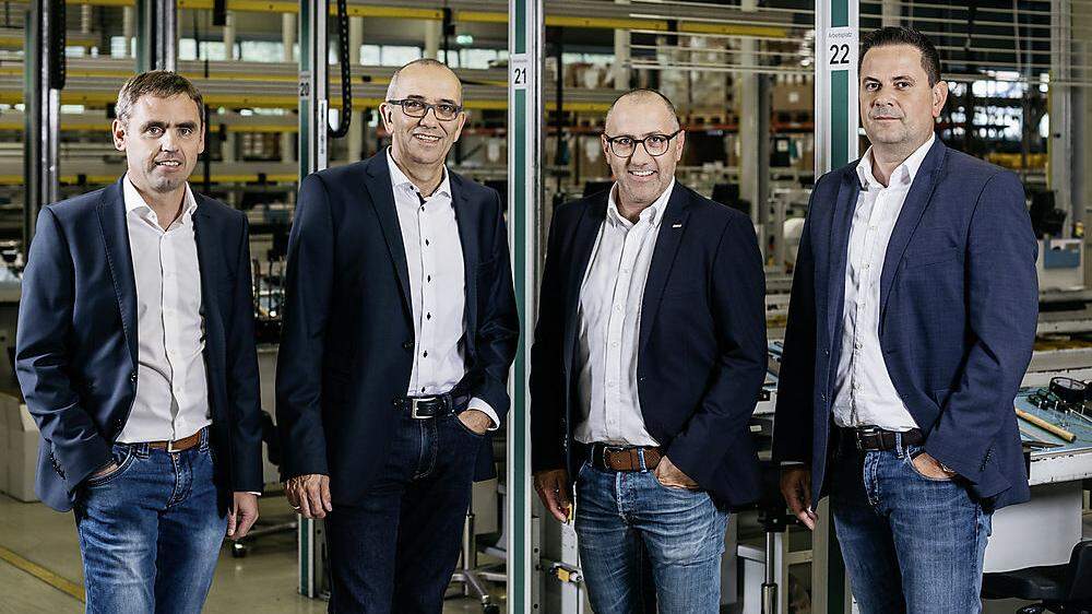 Das verjüngte Management der HELLA-Gruppe: Harald Niedrist, Georg Pranter, Andreas Kraler und Christian Schaller