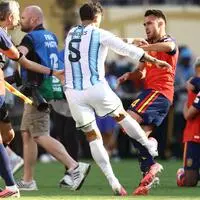 Leandro Paredes (Nr. 5) war nach dem WM-Finale kaum zu zügeln