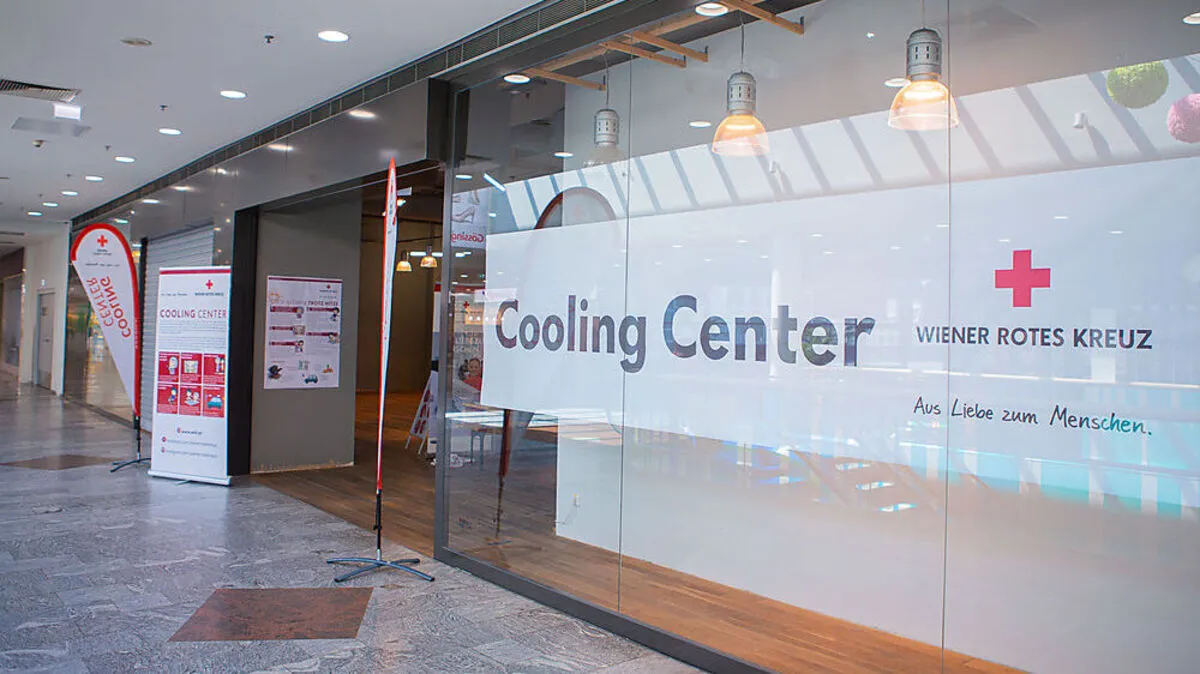 "Cooling Center" im Shopping Center Nord in Wien