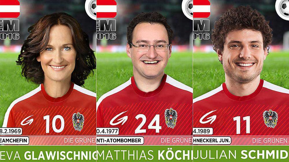 Eva Glawischnig, Matthias Köchl und Julian Schmid