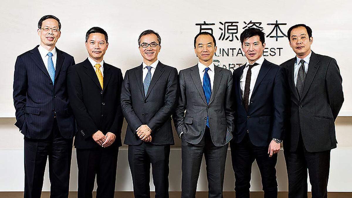 Frank Tang, dritter von links, gründete 2008 mit seinen Partnern den Milliardenfonds Foutainvest