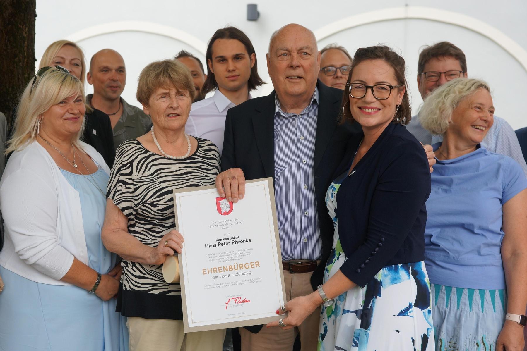 Auszeichnung: Hans Peter Piwonka zum Ehrenbürger von Judenburg ernannt