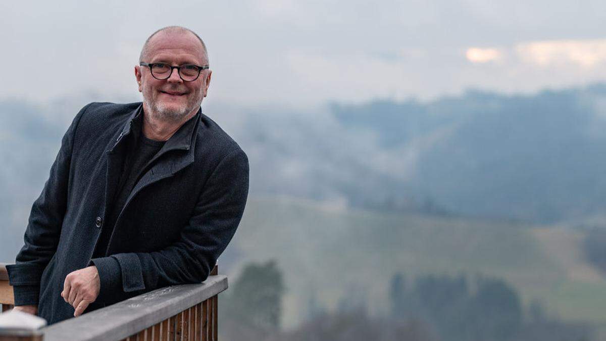 Nicht nur verliebt in die Südsteiermark: Kilger, hier auf der Terrasse seines Jaglhof in Sernitz, hat noch viel vor