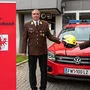 Der neue Bezirksfeuerwehrkommandant Harald Draxl mit seinem Vorgänger  Herbert Oberhauser 