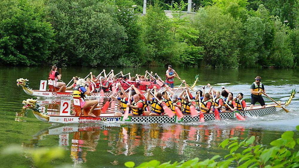 Das traditionelle Drachenbootfest auf der Mur in Leoben findet heuer am 24. Juni statt