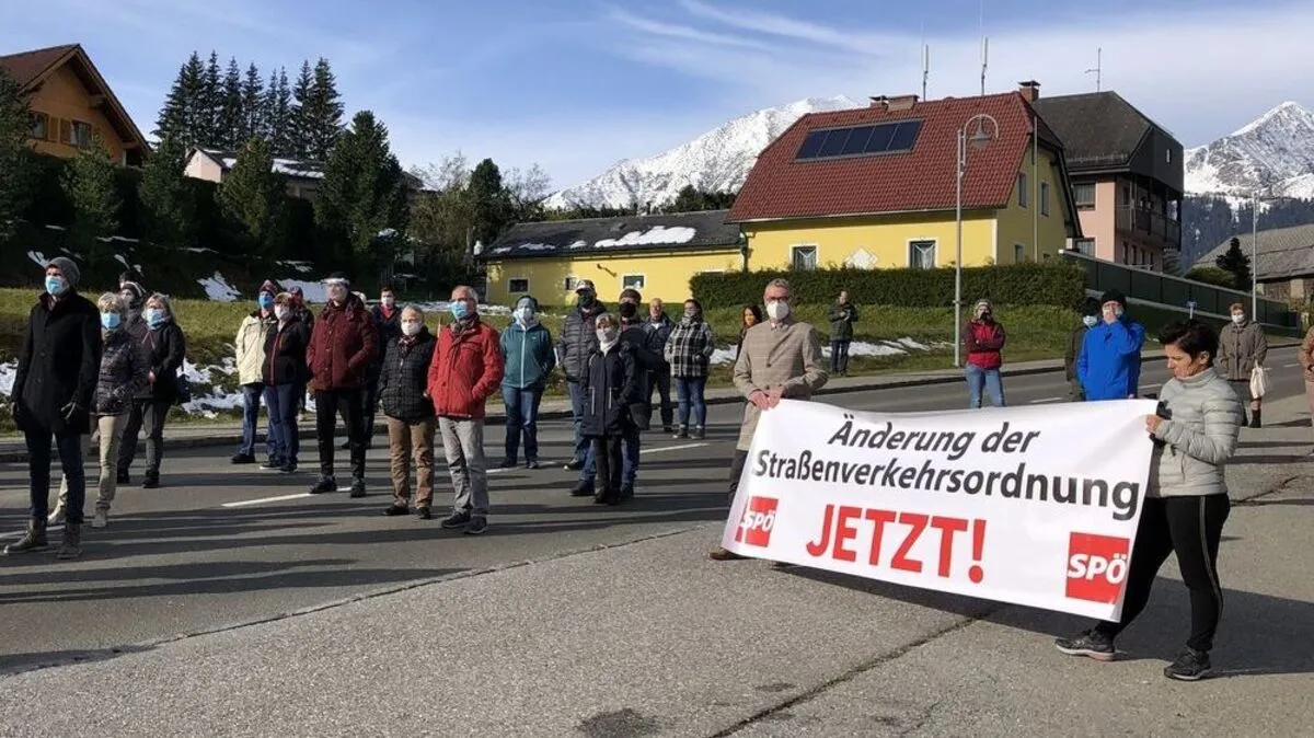Demo gegen Lkw-Verkehr