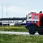 Die Ryan-Air-Maschine am Rollfeld in Minsk