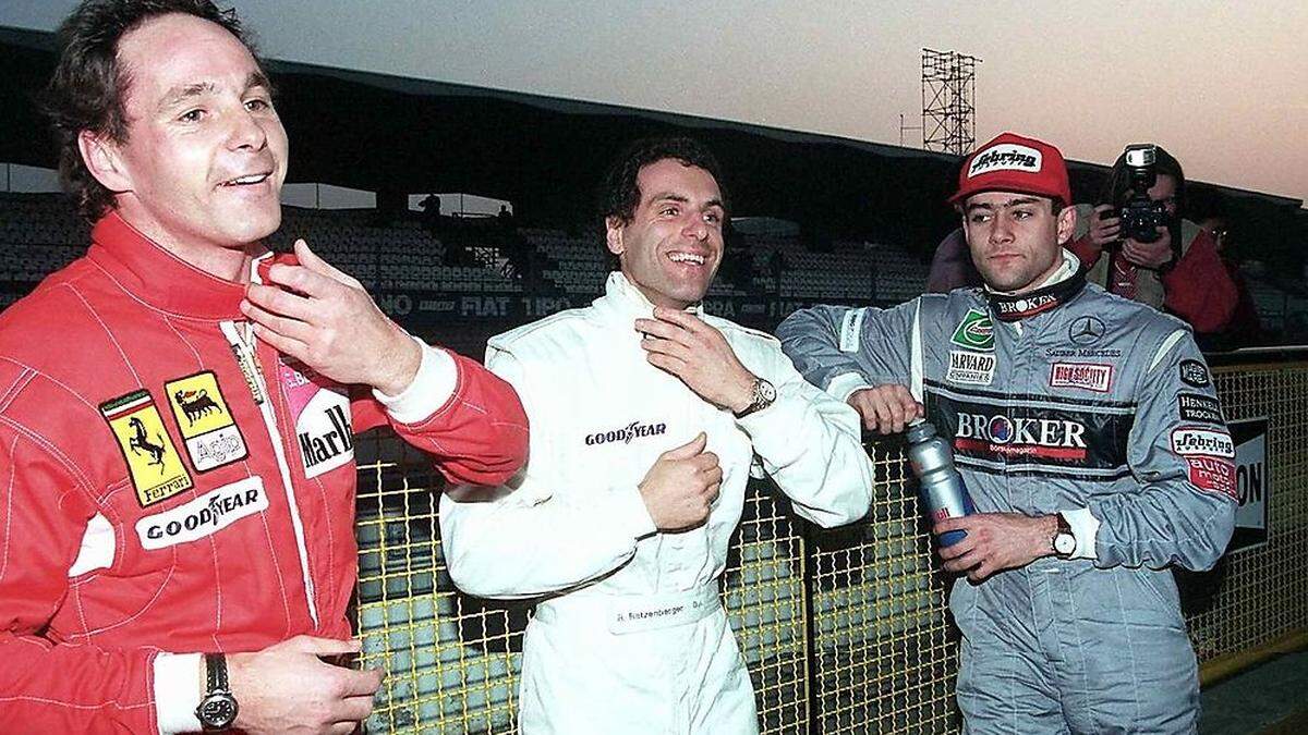 Berger, Ratzenberger, Wendlinger (von links)