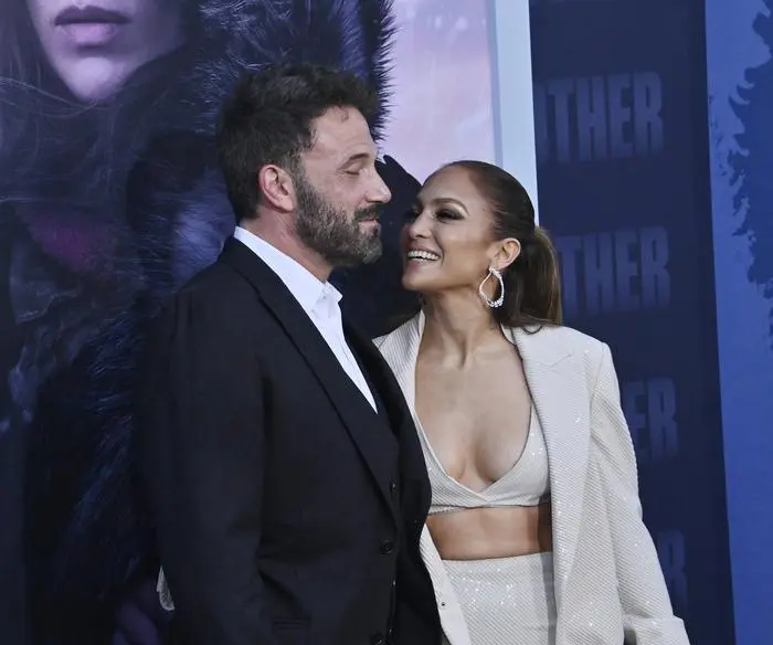 Cast member Jennifer Lopez and her husband, actor Ben Affleck attend the premiere of the motion picture thriller The Mother at the Regency Village Theatre in the Westwood section of Los Angeles on Wednesday, May 10, 2023. Storyline: While fleeing from dangerous assailants, an assassin comes out of hiding to protect her daughter she left earlier in life. PUBLICATIONxINxGERxSUIxAUTxHUNxONLY LAP20230510809 JIMxRUYMEN