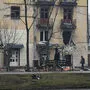 Ein zerstörtes Wohngebäude in Mariupol
