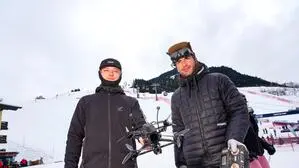 Daniel Ausweger (re.)  und „Spotter“ Tobias Scheichl