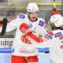 Lukas Haudum und Daniel Obersteiner wollen auch gegen Augsburg jubeln