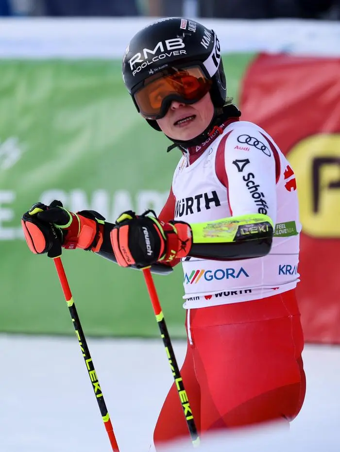 KRANJSKA GORA,SLOVENIA,04.JAN.25 - ALPINE SKIING - FIS World Cup, giant slalom, ladies. Image shows Julia Scheib (AUT).
Photo: GEPA pictures/ Wolfgang Grebien