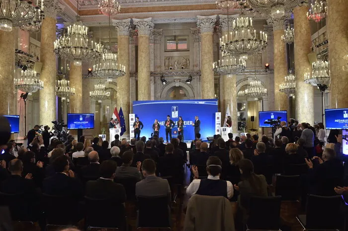 Die Wiener Hofburg war der feierliche Austragungsort des Empfangs. Zahlreiche Sportlerinnen und Sportler folgten der Einladung.