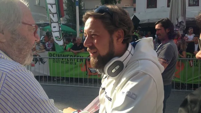 Noch ein Small-Talk mit Niki Grissmann vor dem Startschuss