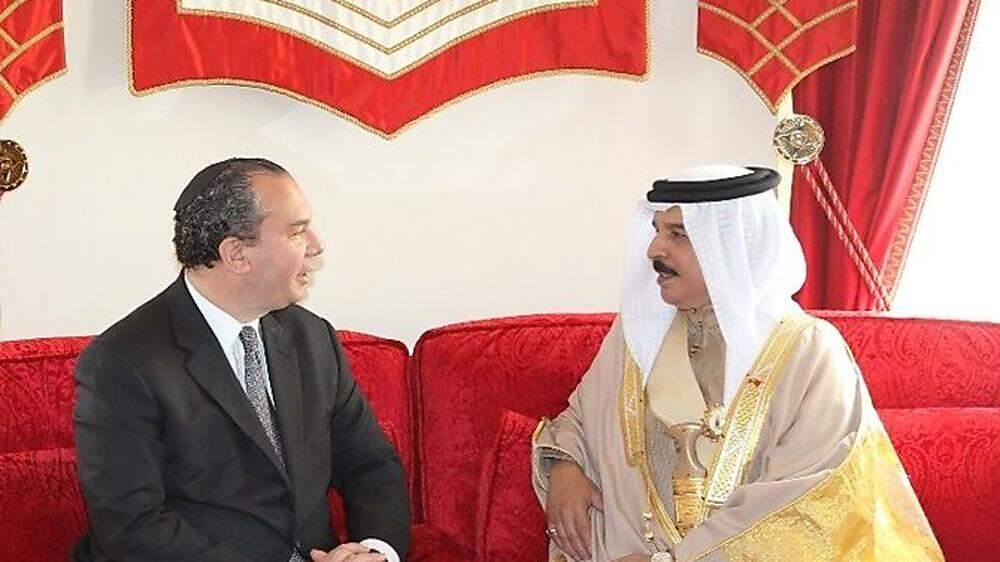 Der New Yorker Rabbi Marc Schneier mit König Hamad bin Isa Al Chalifa von Bahrain