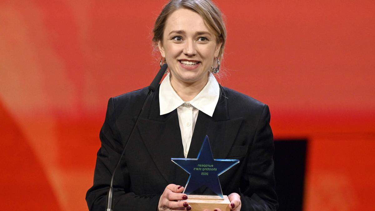 Kristine Kujath Thorp (Norwegen) bei der Verleihung der European Shooting Stars Awards 2023 bei der Berlinale