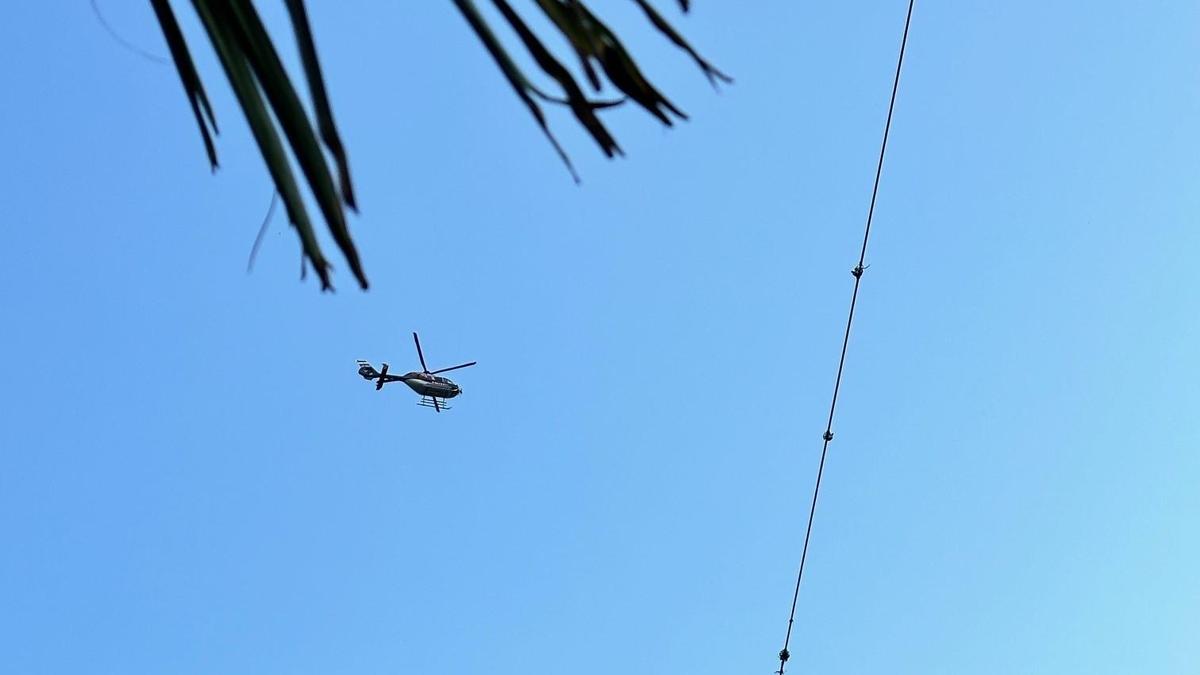 Auch der Polizeihubschrauber Libelle stand im Einsatz