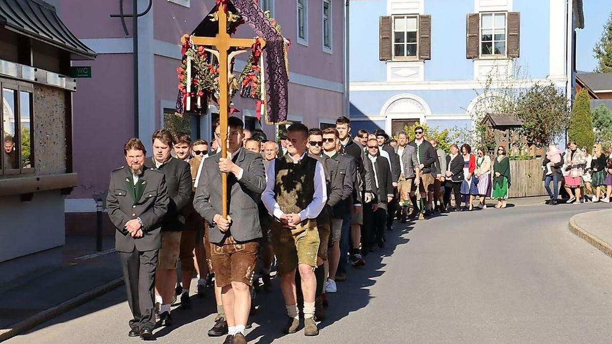 Am Ostersonntag marschierten die vier Prozessionszüge zur Pfarrkirche Mooskirchen