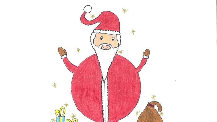 Sophia Liebhart aus Winklern schickte uns einen runden Weihnachtsmann