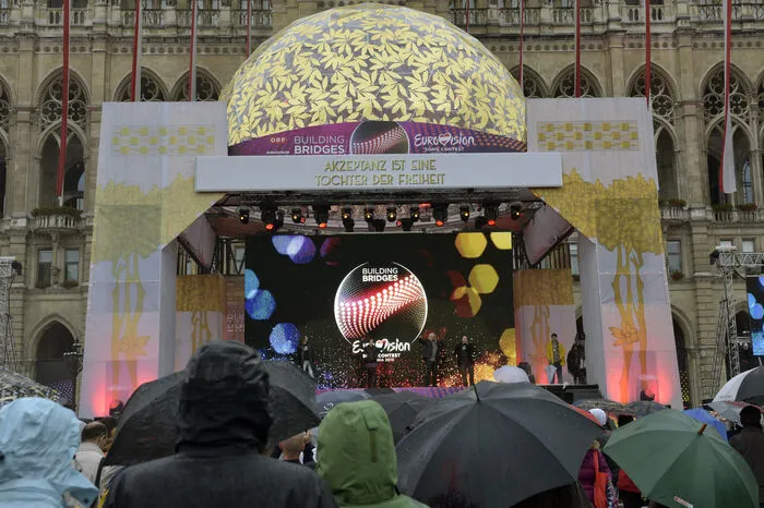 Monatelang bereitete sich die Stadt Wien und der ORF auf den Song Contest vor. Das Wetter konnte man leider nicht beeinflussen.