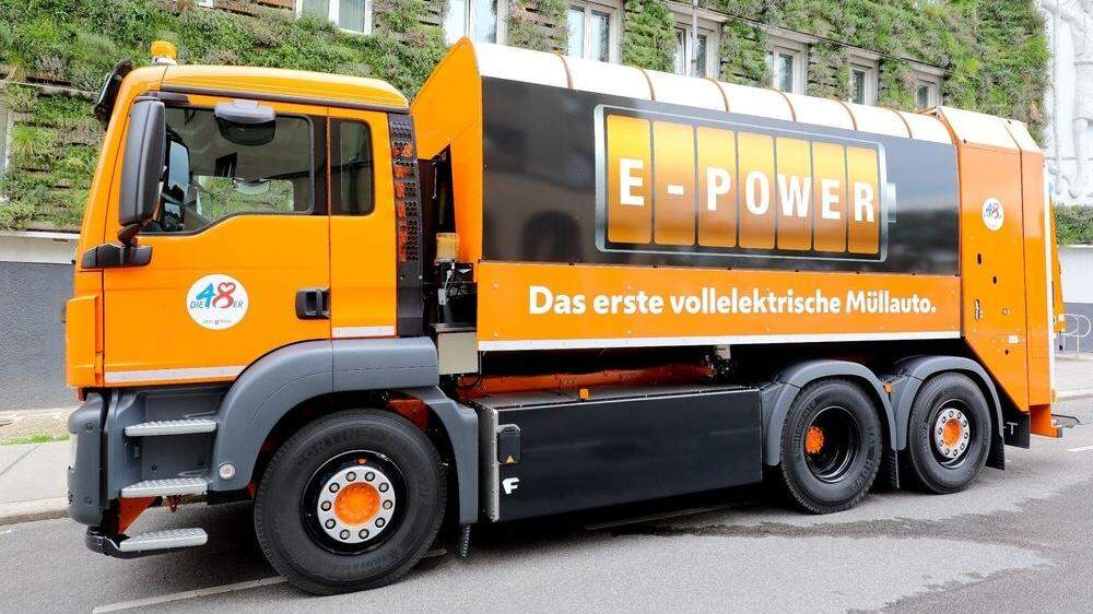Erste elektrisch angetriebene Müllabfuhr in Wien unterwegs