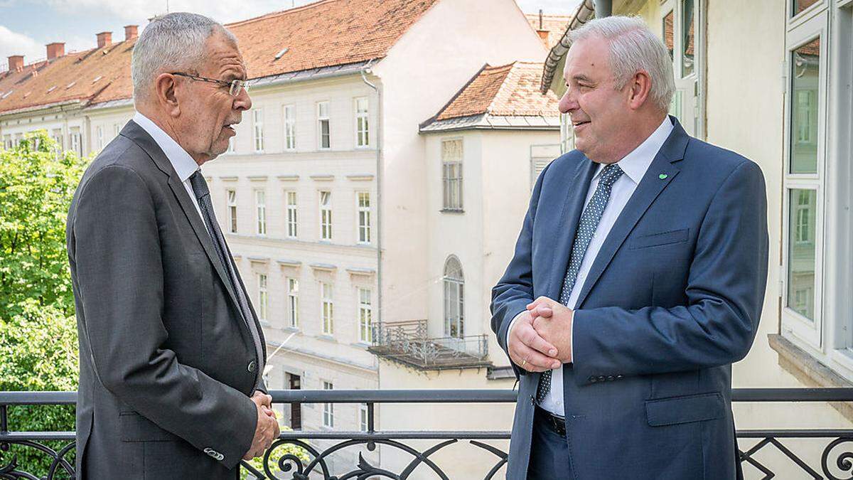 LH Schützenhöfer mit HBP Van der Bellen in Graz