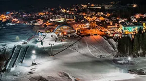 Eine der längsten und weitesten Flutlichtpisten der Alpen am Nassfeld