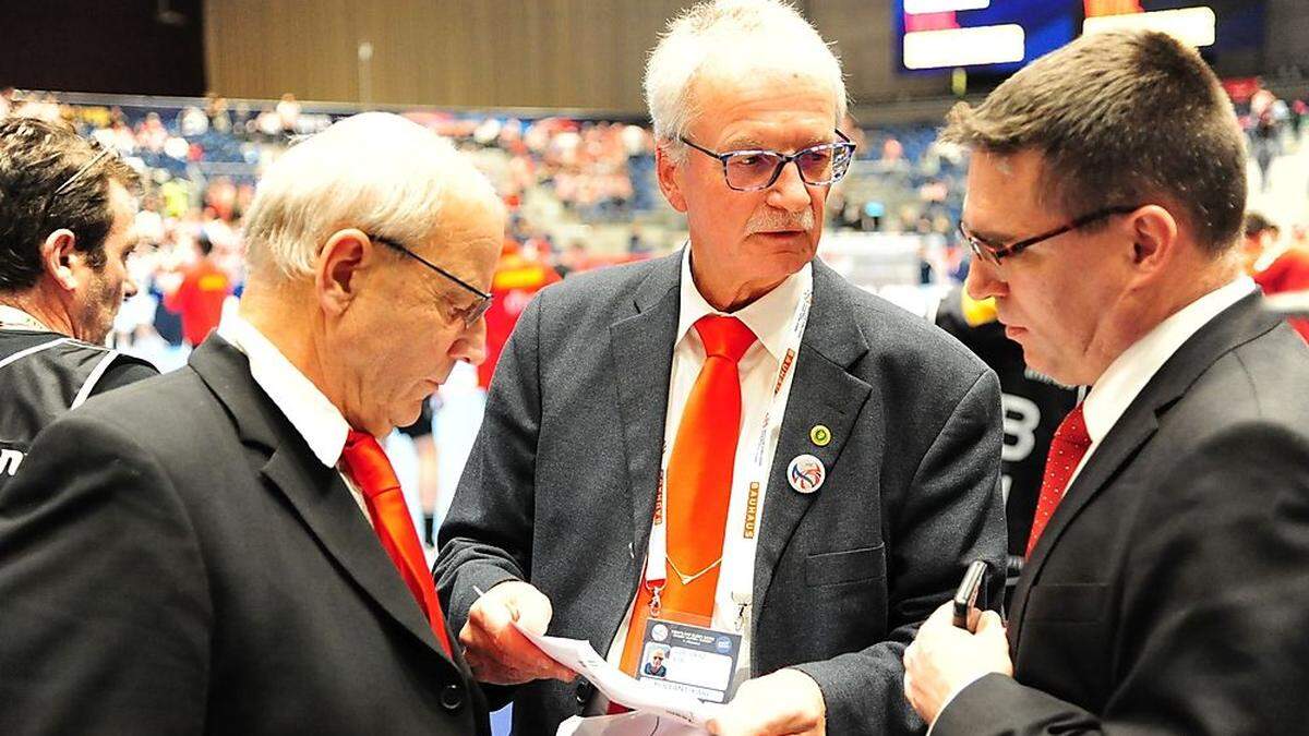 Alois Gruber (l.) und Karl Rollant in der EM-Dress in Graz 