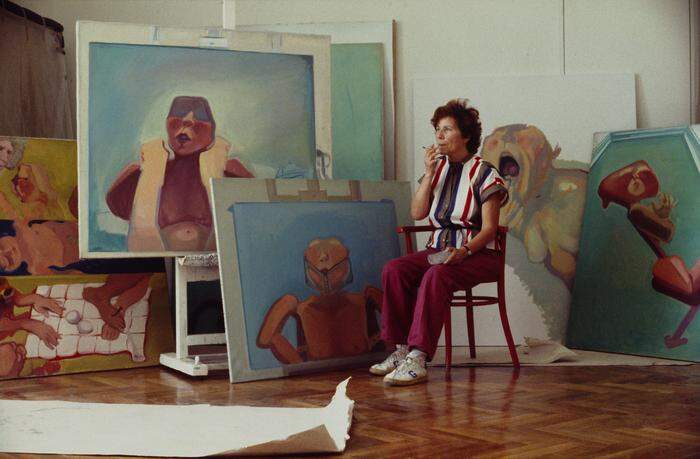 Maria Lassnig im Juni 1983