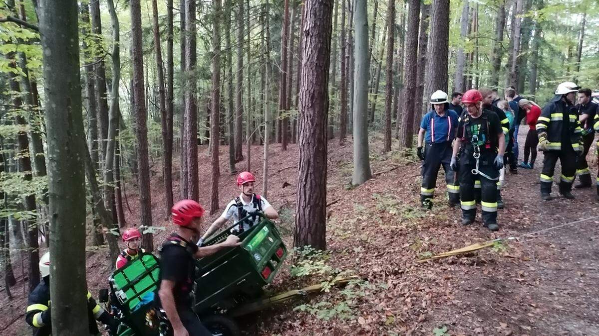 Die FF Hohenkogl/Mitterdorf war mit 18 Kräften im Einsatz