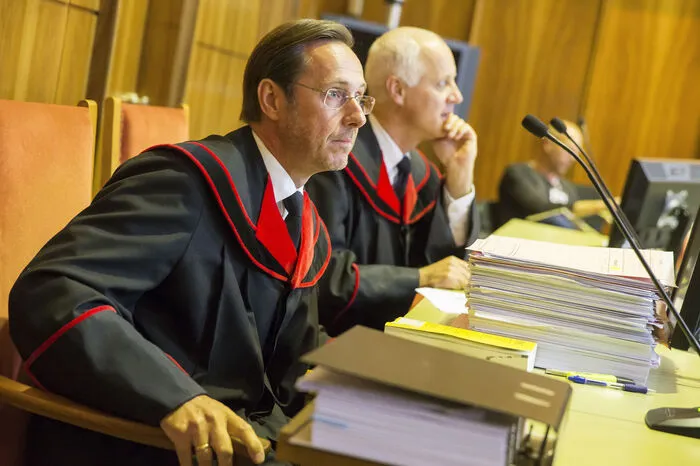 Die Protagonisten in dem Aufsehen erregenden Prozess: Die Staatsanwälte Hansjörg Bacher (links) und Rudolf Fauler.