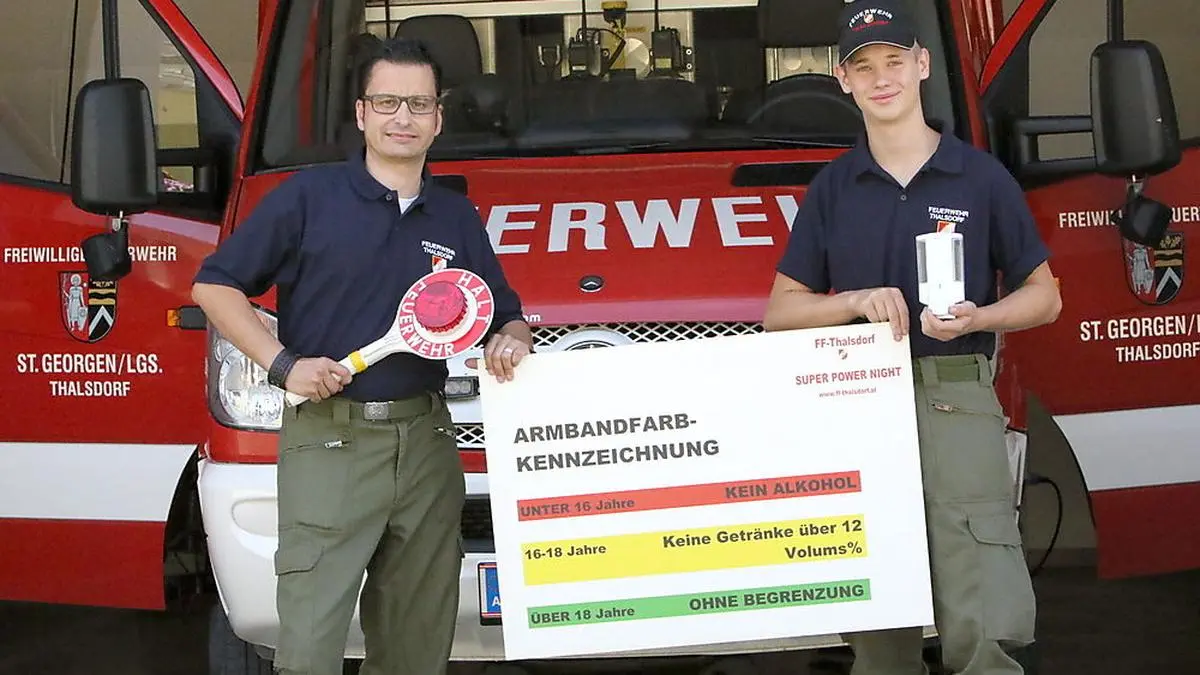 Hannes Rabitsch (links) und Maximilian Wachernig helfen mit vielen weiteren bei den Vorbereitungen mit 