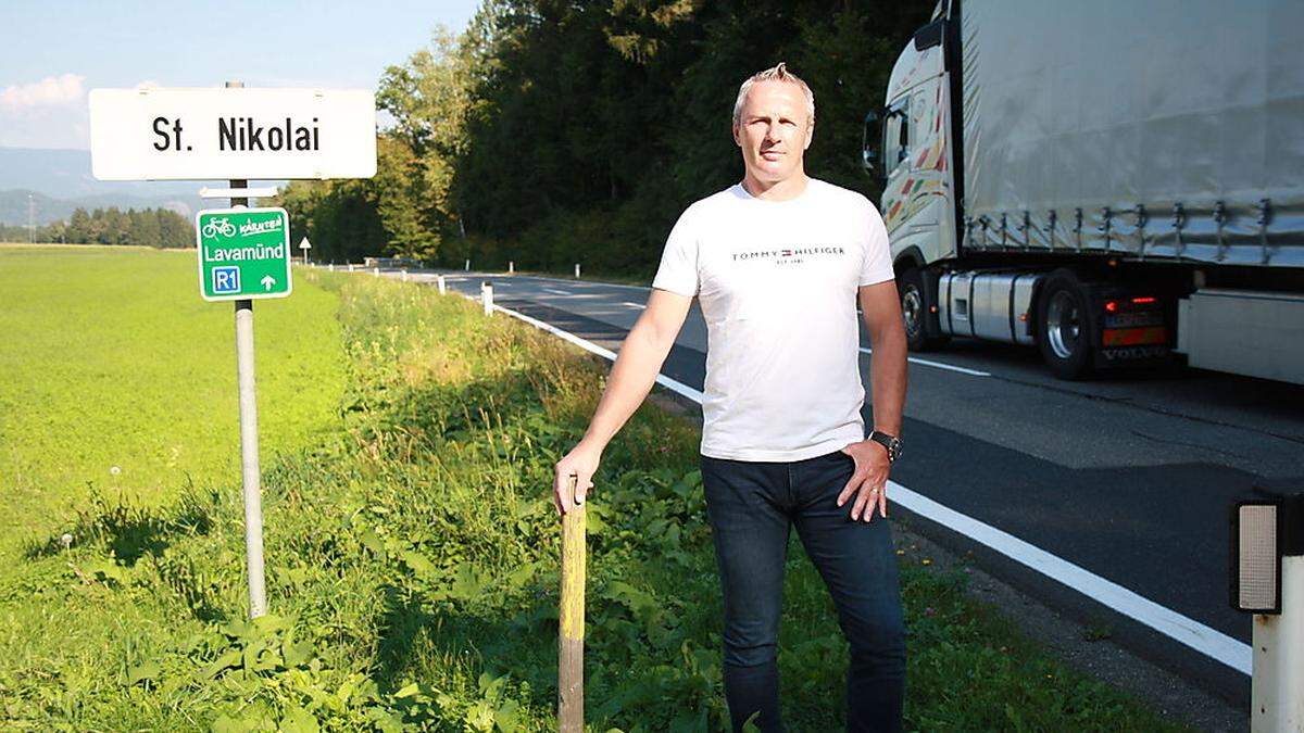 Wolfgang Grillitsch ist selbst Anrainer in St. Nikolai und täglich vom Verkehrslärm betroffen