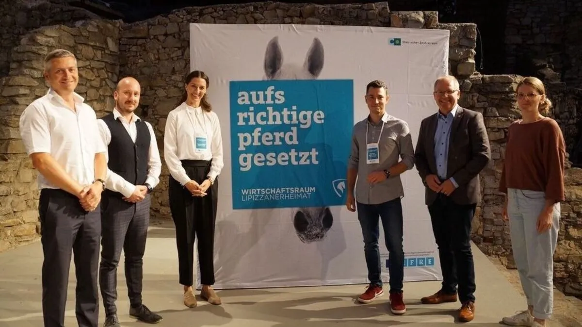 Markus Schriebl, Reinhard Puffing, Verena Scharf, Matthias Kogler-Gepp, Bürgermeister Bernd Osprian und Sarah Schalk