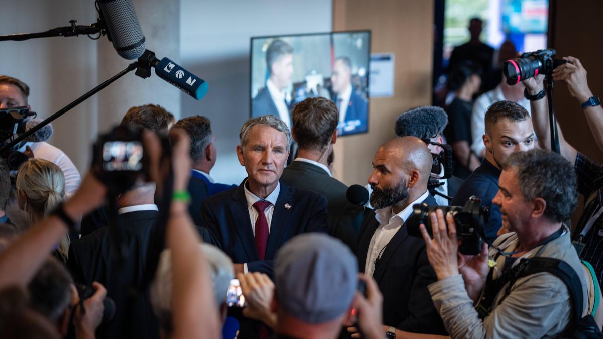 An Thüringens AfD-Spitzenkandidaten Björn Höcke herrschte nach dem Wahlerfolg seiner Partei großes mediales Interesse