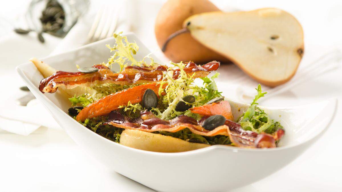 Rezepttipp | Frisée-Salat mit Birnen und Kürbis