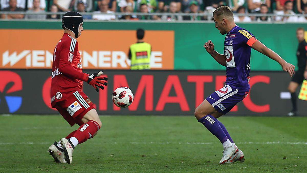 Alexanxder Grünwlad bezwang Richard Strebinger, die Austria gewann wieder einmal ein Derby